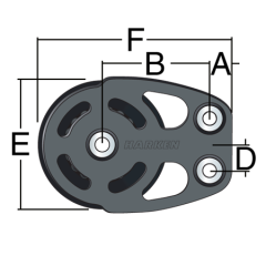 HARKEN 75 mm ESP Aluminyum Yönlendirme Makarası
