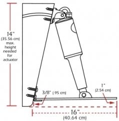 Lenco elektro-mekanik flap sistemi Süper Strong 24V