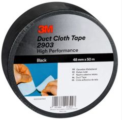 3M 2903 Duct Tape Siyah Tamir Bandı, 50 metre