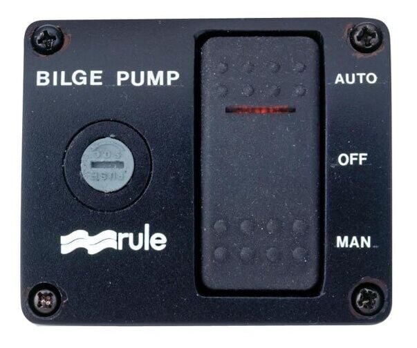 Rule 44 Işıklı 3 Yollu Sintine Pompası Kontrol Paneli (24V-32V)