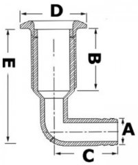 Osculati Güverte su çıkışı-Firar 25 mm