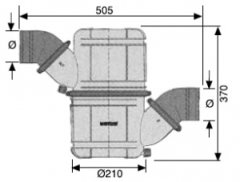 Vetus ağır hizmet tipi kompozit waterlock 75 mm