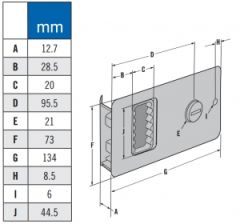 Mobella sürgü kapı kilidi, Flush Model