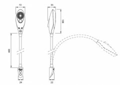 Shark Başucu lambası 12/24V LED