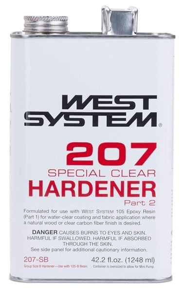 West System 207 Epoksi Reçine için Şeffaf Sertleştirici-Hardener 1,45 kg