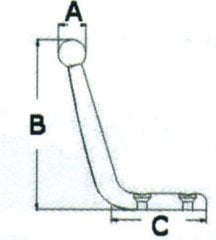 Osculati marin Elbise askısı Askısı, Krom