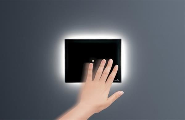 Planus Tuvalet için Siyah Full Glass Touch Panel- Feretti 24V