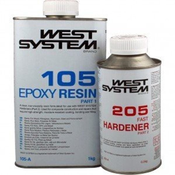 West System Epoksi Reçine A Pack, 1,2 kg 205 hızlı sertleştirici