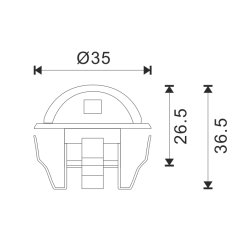AquaLED Güverte lambası 12V Mavi
