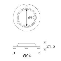 AquaLED Sualtı Lamba Beyaz 316 Krom  12 & 24V,
