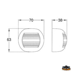 Trem Orsa Minore LED’li Pupa Seyir Feneri 9–32V Krom