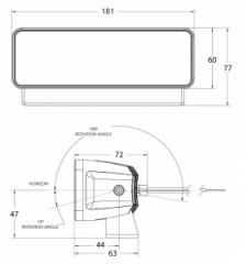 Lumitec Maxillume h60 güverte aydınlatma lambası Braketli