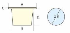 Tekne-Karavan Duş Yuvası 95x95mm