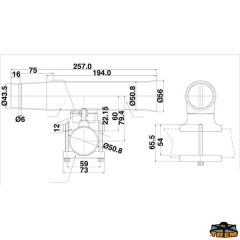 Trem Krom Kamış Yuvası, AISI 316 Vardavela Montaj Ø38-50mm