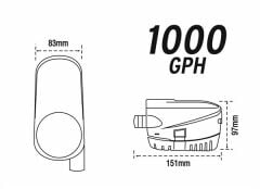 Nuova Rade 12V/1000 Gph Otomatik Sintine Pompası