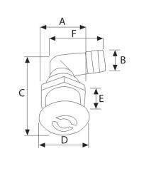 Nuovarade Marin Tank Havalandırma, 90°,ø16mm Gi̇ri̇ş, Plasti̇k
