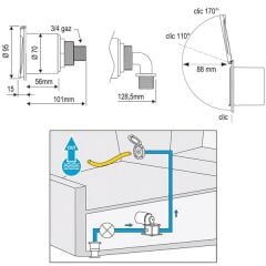 Nuova Rade Gömme Deniz Suyu Çıkış, Kromaj Kapak