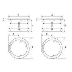 Nuova Rade plastik yuvarlak hatch