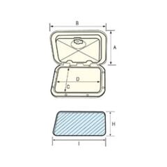 Nuova Rade Topline plastik kapak 606x353 mm