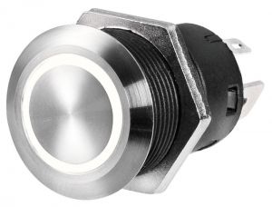 Paslanmaz çelik switch-Buton, 12V Led, Aç-Kapa ( Anlık)