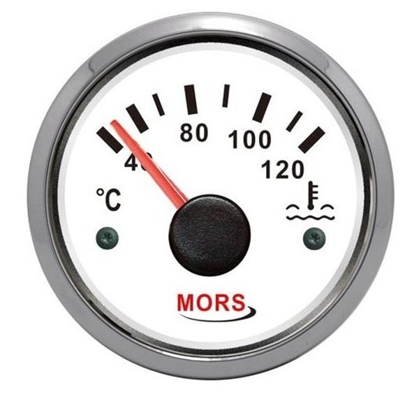 MORS Hararet Göstergesi 12-24 V Siyah