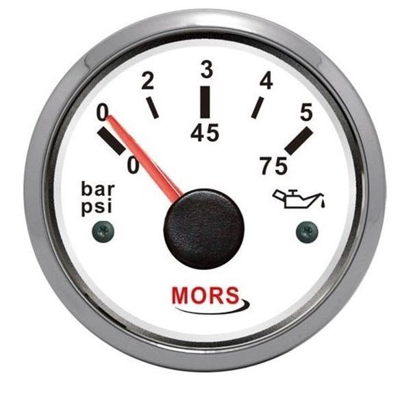 MORS Yağ Basınç Göstergesi 12-24 V Siyah