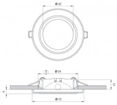 Ted CS Spot lamba LED 12-24V