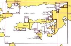 Seyir Oşinografi TR3113 - Ege Denizi, Türkiye Hisarönü Körfezi-Yeşilova Körfezi Haritası