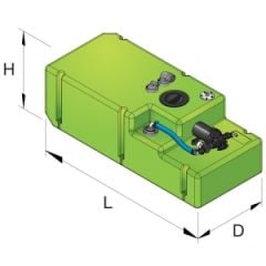 Vetus 24V İçme Suyu Tank Sistemi 120 litre