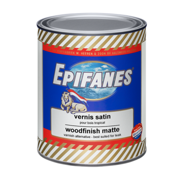 Epifanes Mat-Satin Tik Verniği, Wood Finish Matte, 1 litre, Dış Mekan