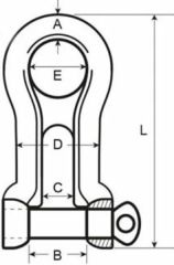 Osculati, Zincire çapa ekleme kilidi, 6-8mm, Krom