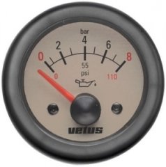 Vetus Yağ Basınç Göstergesi 0–8 Bar (0–110 PSI) 24 V