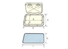CLASSIC Hatch, Beyaz, 355x600mm