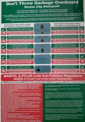 ANF Marin Denize Çöp Atılmaz Uyarı Tablosu