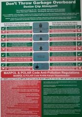 ANF Marin Denize Çöp Atılmaz Uyarı Tablosu