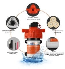 Seaflo Tekne Karavan için Hidrofor 11 lt 12 Volt