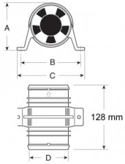 Attwood Marin 12V Havalandırma Fanı Blower Turbo 3000