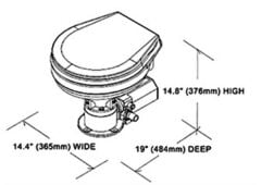 TMC Elektrikli marin tuvalet 12V  BYK