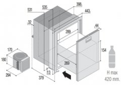 Vitrifrigo Tekne Karavan Buzdolabı. Model DW42 RFX