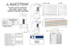 Maestrini GENOVA Deniz Suyu Filtresi, Bronz 1 1/2''