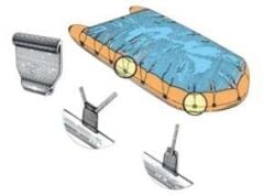 NuovaRade Şişme bot örtü Gerdirme kancası, Beyaz