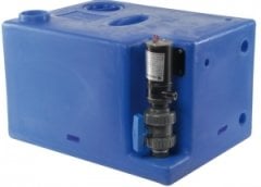 Tekne Karavan için Pis su tankı  Plastik & Pompa 110 litre*24 volt