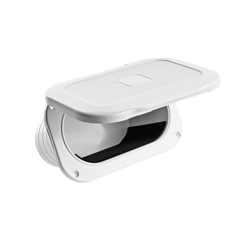 Plastik Saklama Dolabı Oval, Kapaklı, 111,5x177,5x73,5mm, Beyaz