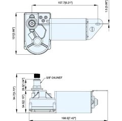 TMC Marin 12V Ağır Hizmet Silecek Motoru , Şaft Boyu 51 mm