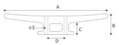 Plastik Koç Boynuzu 80x22mm