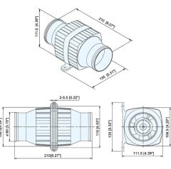 TMC Blower- Havalandırma Fanı, 76mm, Düz model