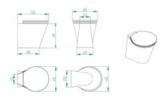 Planus Konos 24V Beyaz Taş Tuvalet