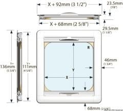 OCEANaır Sky screen gömme stor perde, 507x378 mm