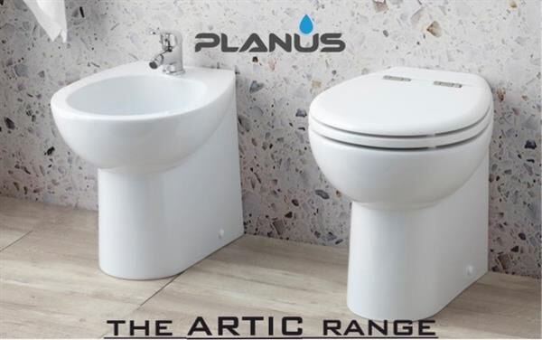 Planus ARTIC C 24V Kısa Beyaz Çanak, Taharet Kitli Tuvalet