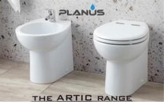 Planus ARTIC C 24V Kısa Beyaz Çanak, Taharet Kitli Tuvalet